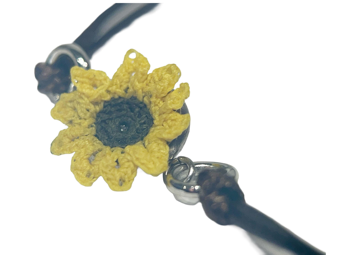 Micro Crochet Sunflower Bracelet