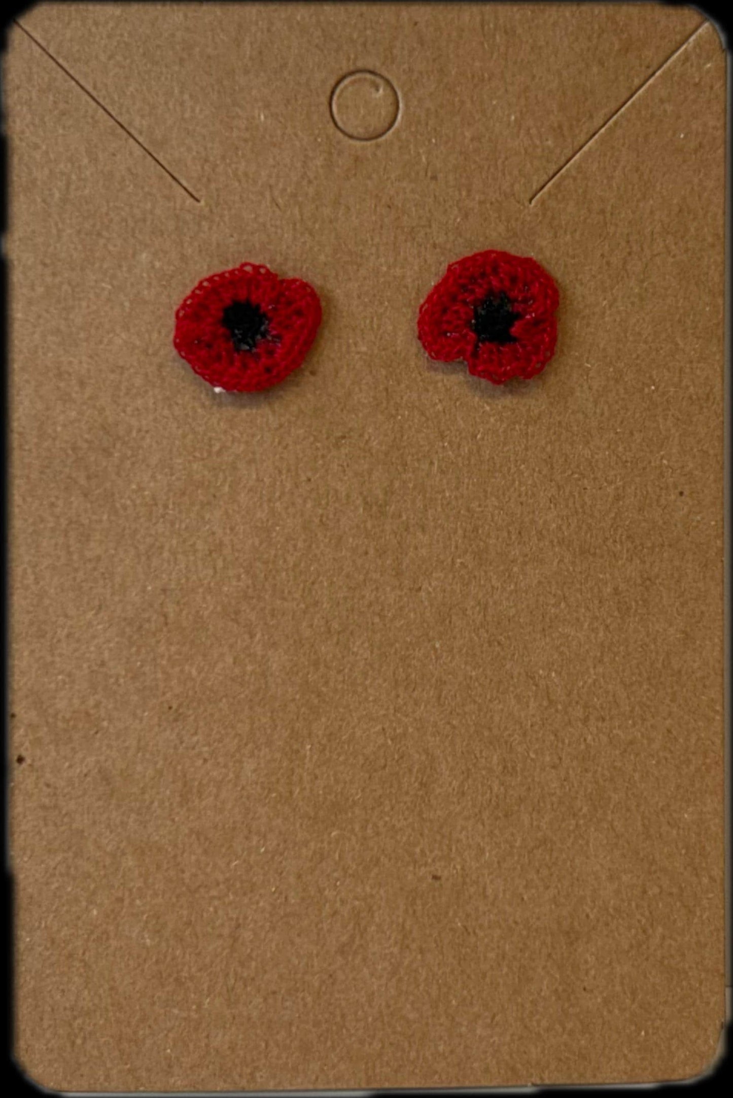 Micro Crochet Poppy Bud Earrings