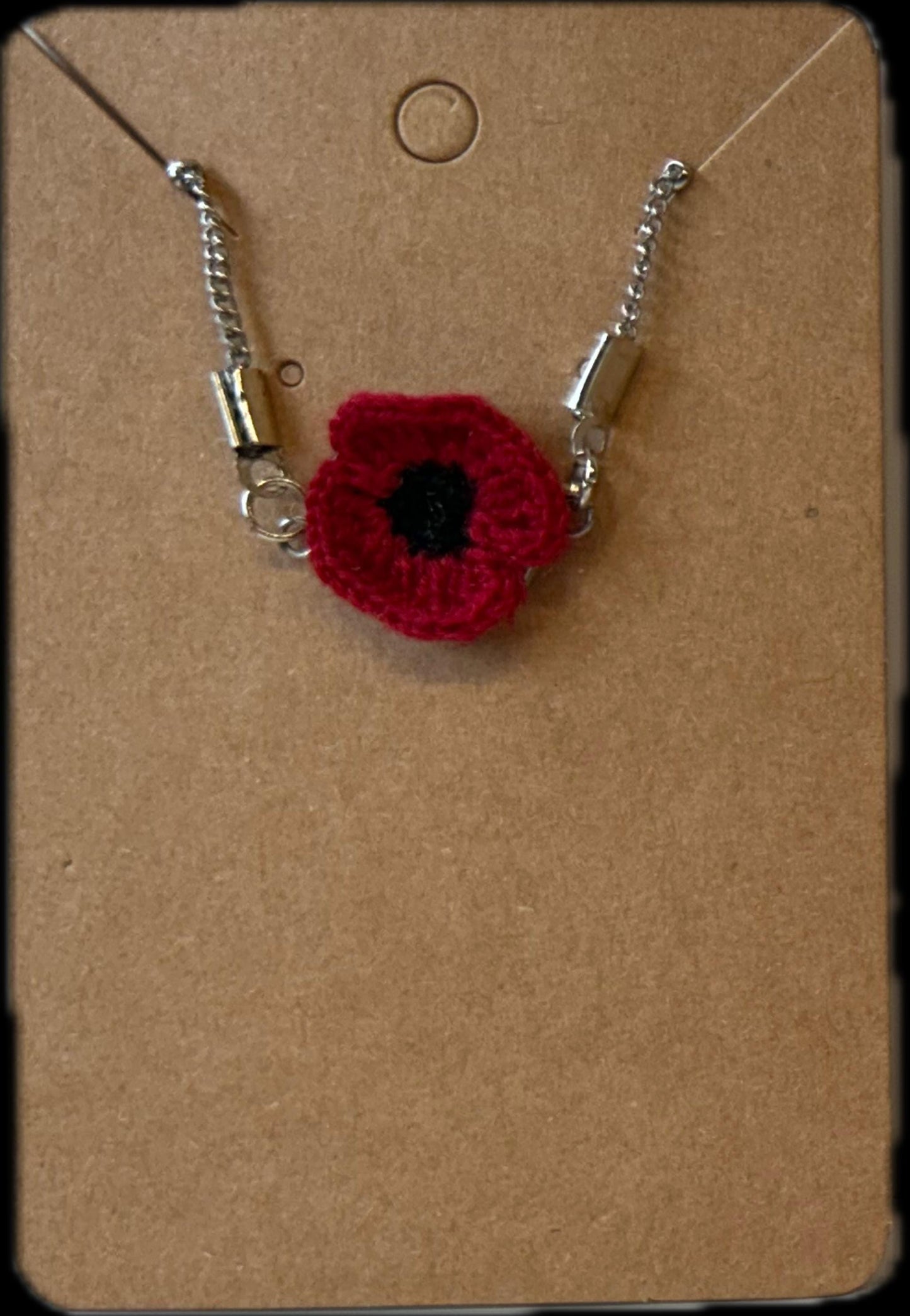 Micro Crochet Poppy Choker