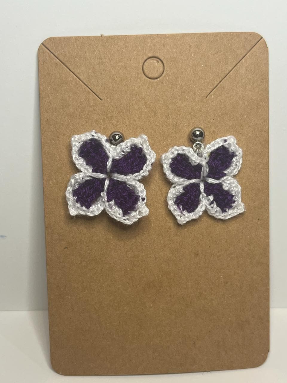 Micro Crochet Winter Flower Earrings