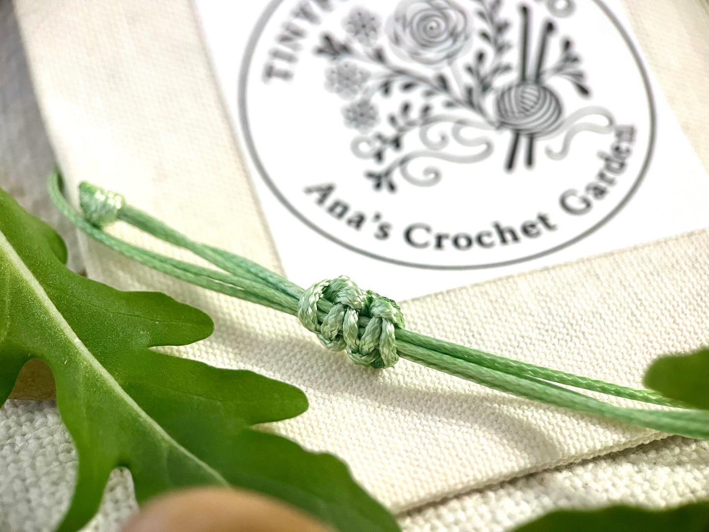 Micro Crochet Clover Bracelet