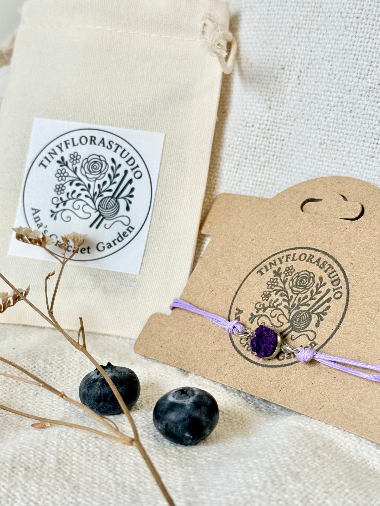 Micro Crochet Periwinkle Bracelet