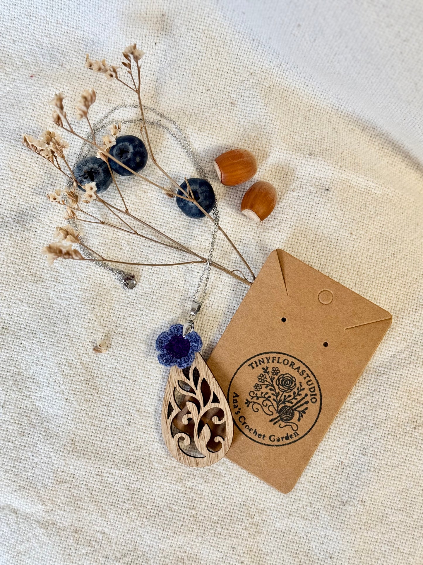 Micro Crochet Hellebore Necklace