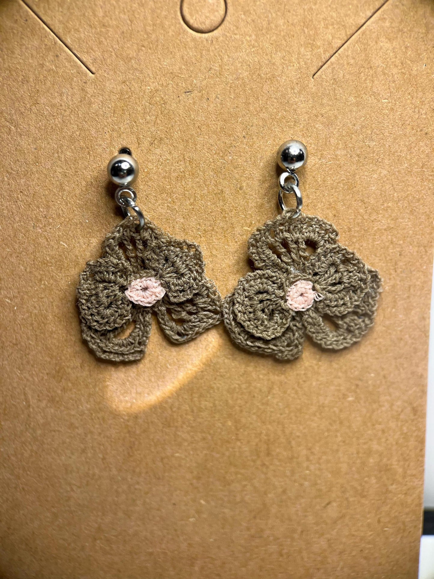 Micro Crochet Orchid Earrings