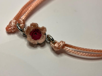 Micro Crochet Cherry Blossom Bracelet