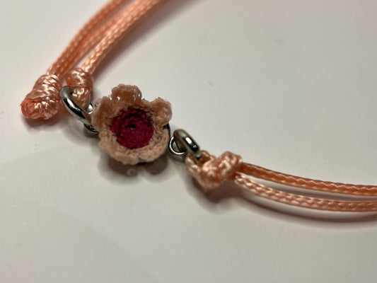 Micro Crochet Cherry Blossom Bracelet