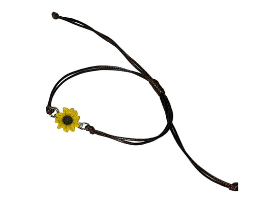 Micro Crochet Sunflower Bracelet