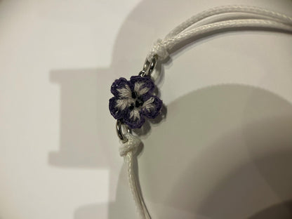 Micro crochet Nemophila Bracelet