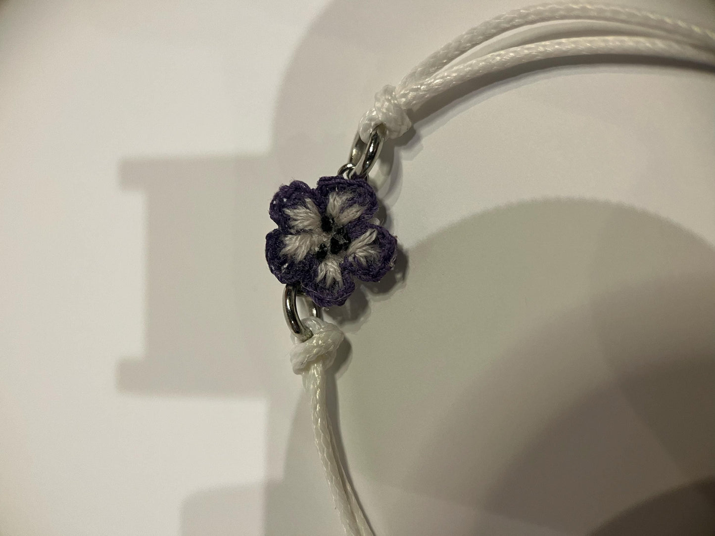 Micro crochet Nemophila Bracelet