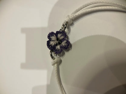 Micro crochet Nemophila Bracelet