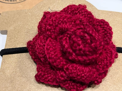 Micro Crochet Rose Hair Tie