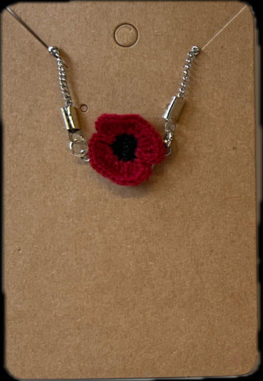 Micro Crochet Poppy Choker