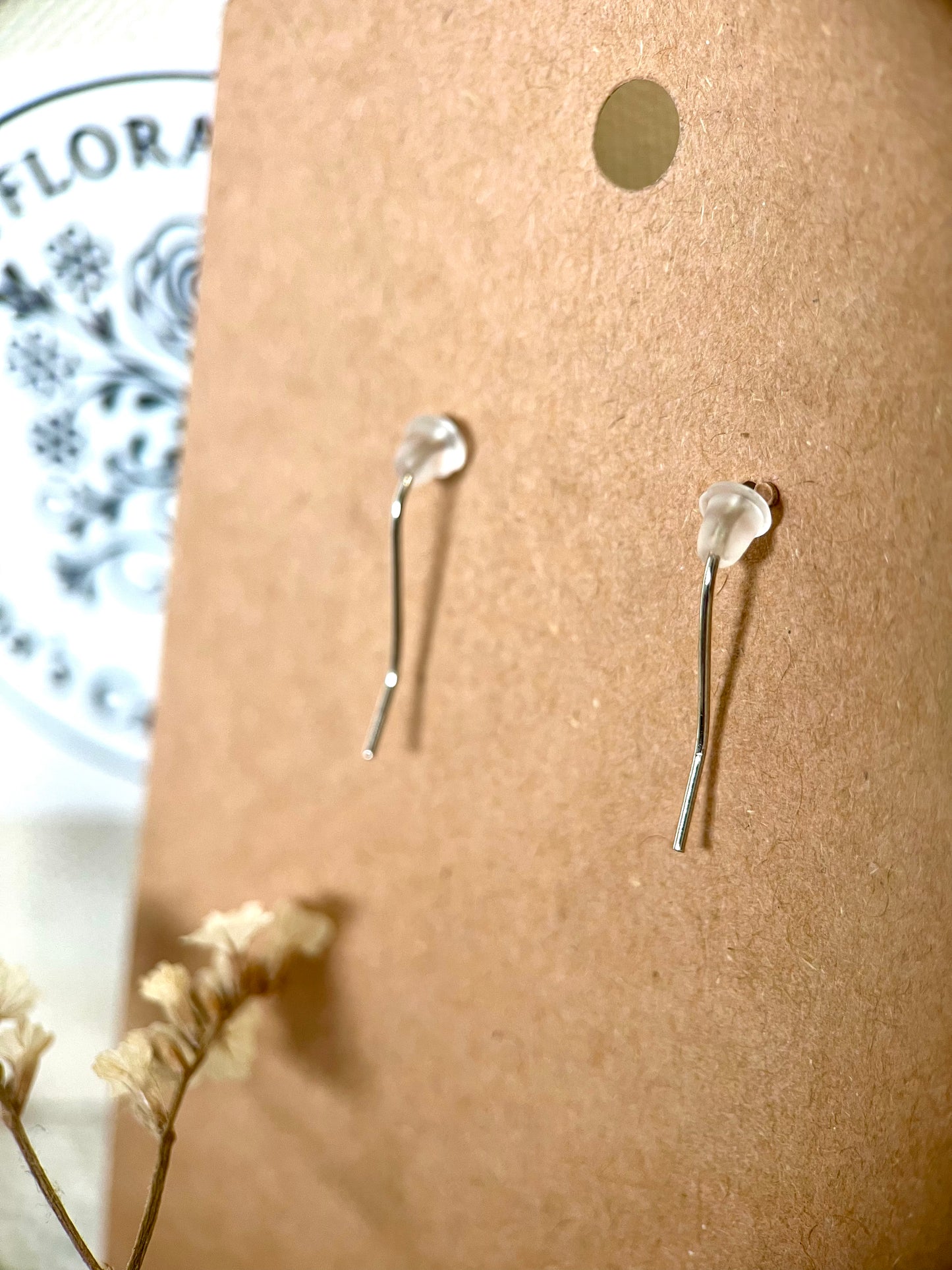 Micro Crochet Nemophila Earrings