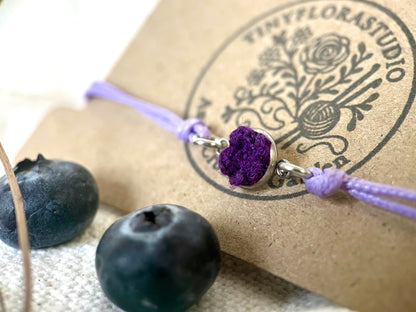 Micro Crochet Periwinkle Bracelet