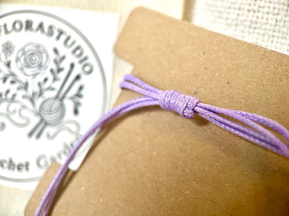 Micro Crochet Periwinkle Bracelet