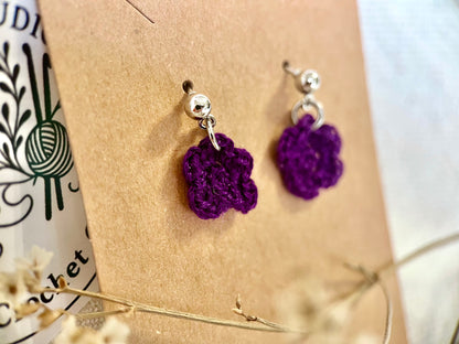 Micro Crochet Periwinkle earrings