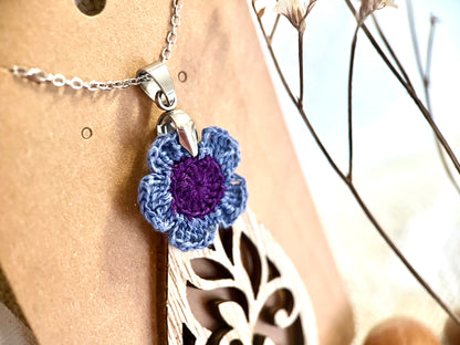 Micro Crochet Hellebore Necklace