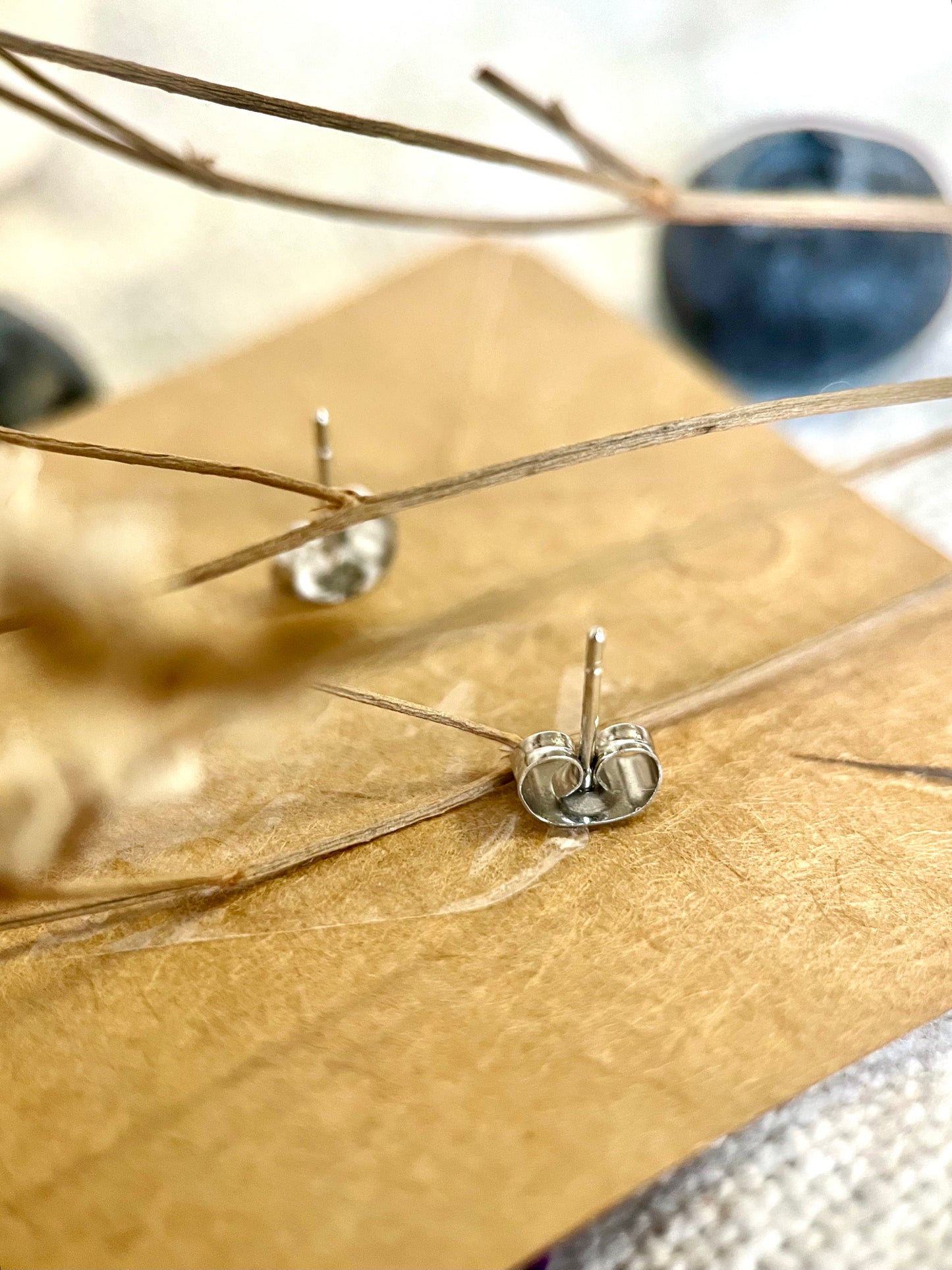 Micro Crochet Tradescantia flower earrings