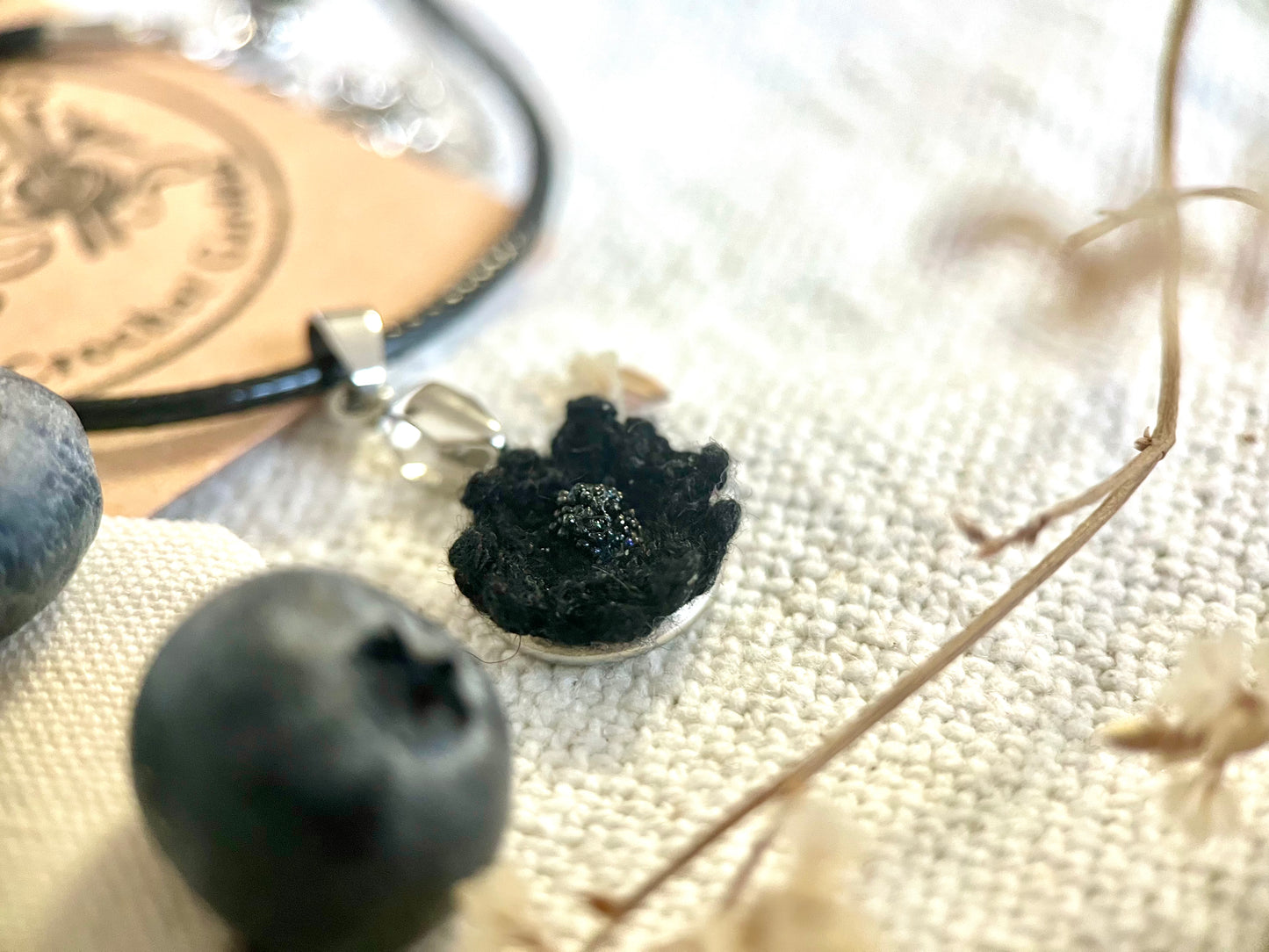 Black Dahlia Micro Crochet Necklace