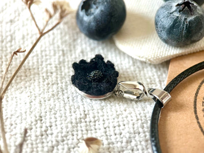 Black Dahlia Micro Crochet Necklace