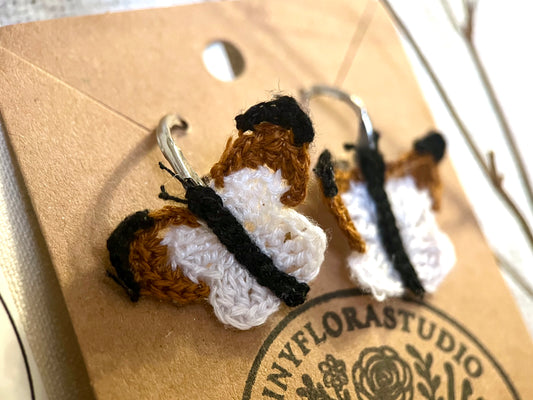 Micro Crochet Butterfly earrings