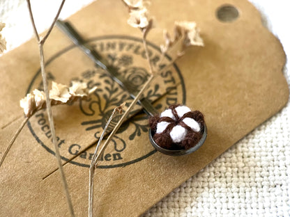 Crochet Cotton Flower Hair Pin