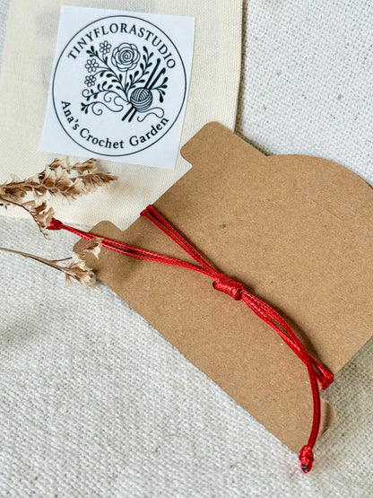 Micro Crochet Poppy Bracelet