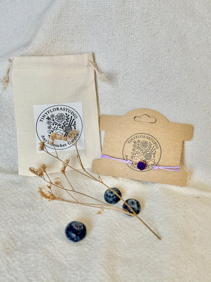Micro Crochet Periwinkle Bracelet