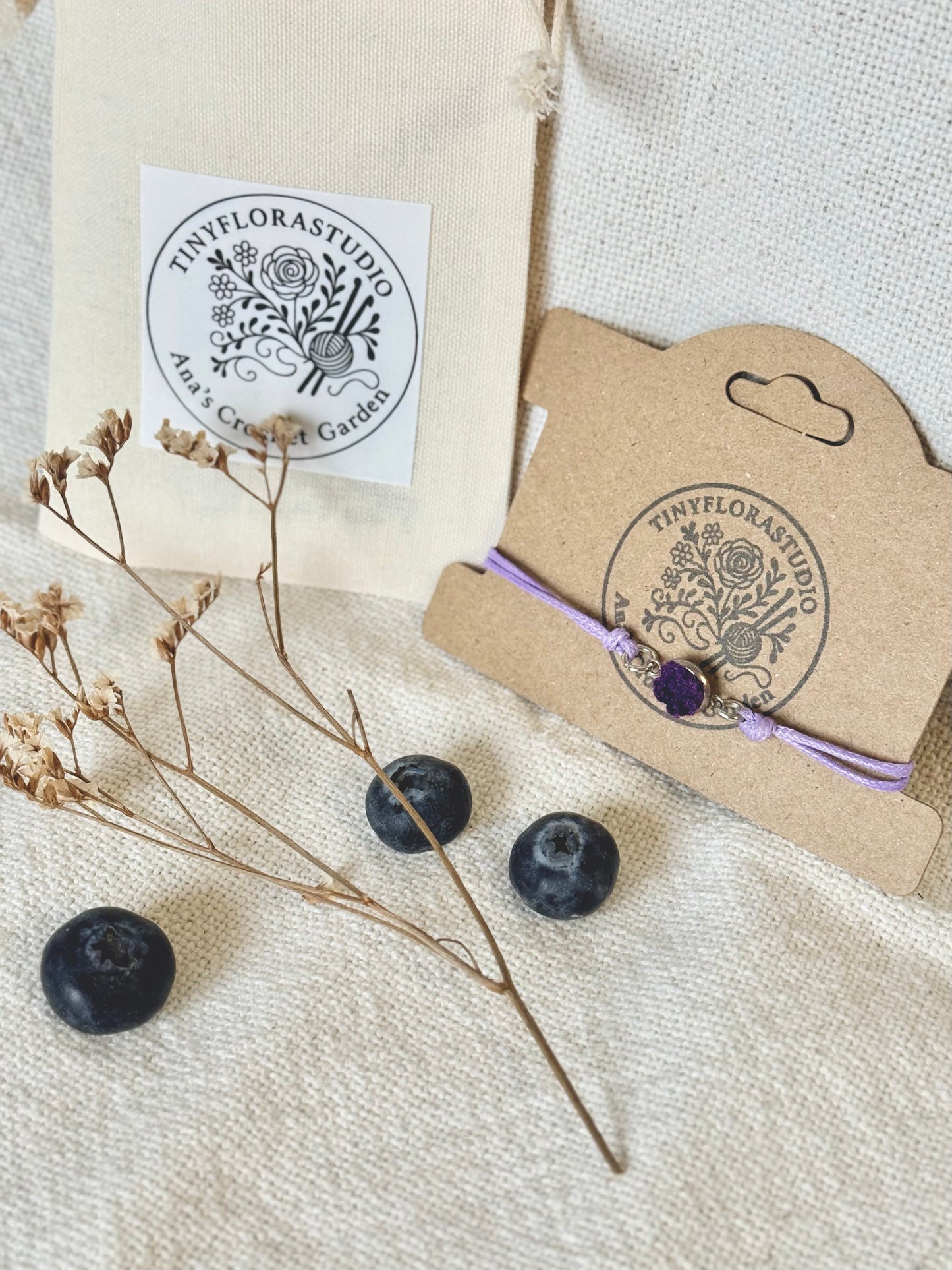 Micro Crochet Periwinkle Bracelet