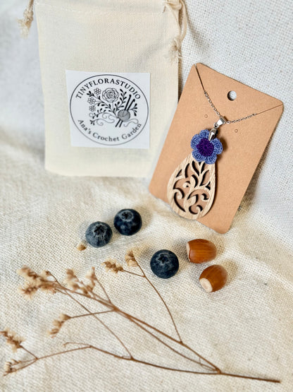 Micro Crochet Hellebore Necklace