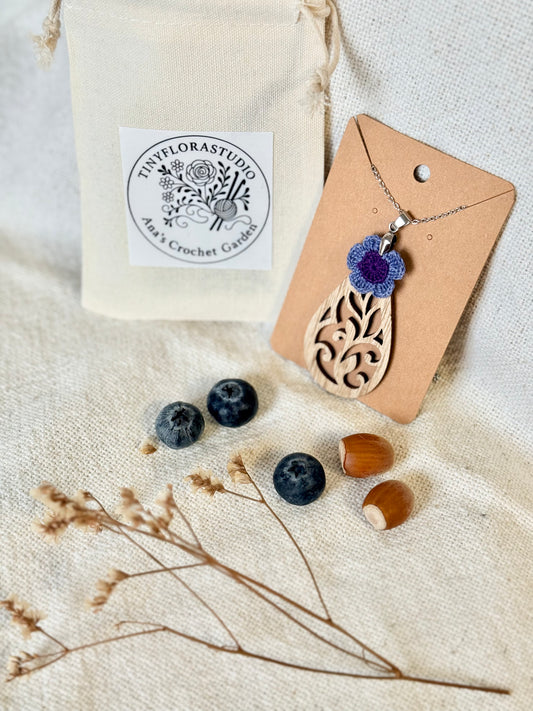 Micro Crochet Hellebore Necklace