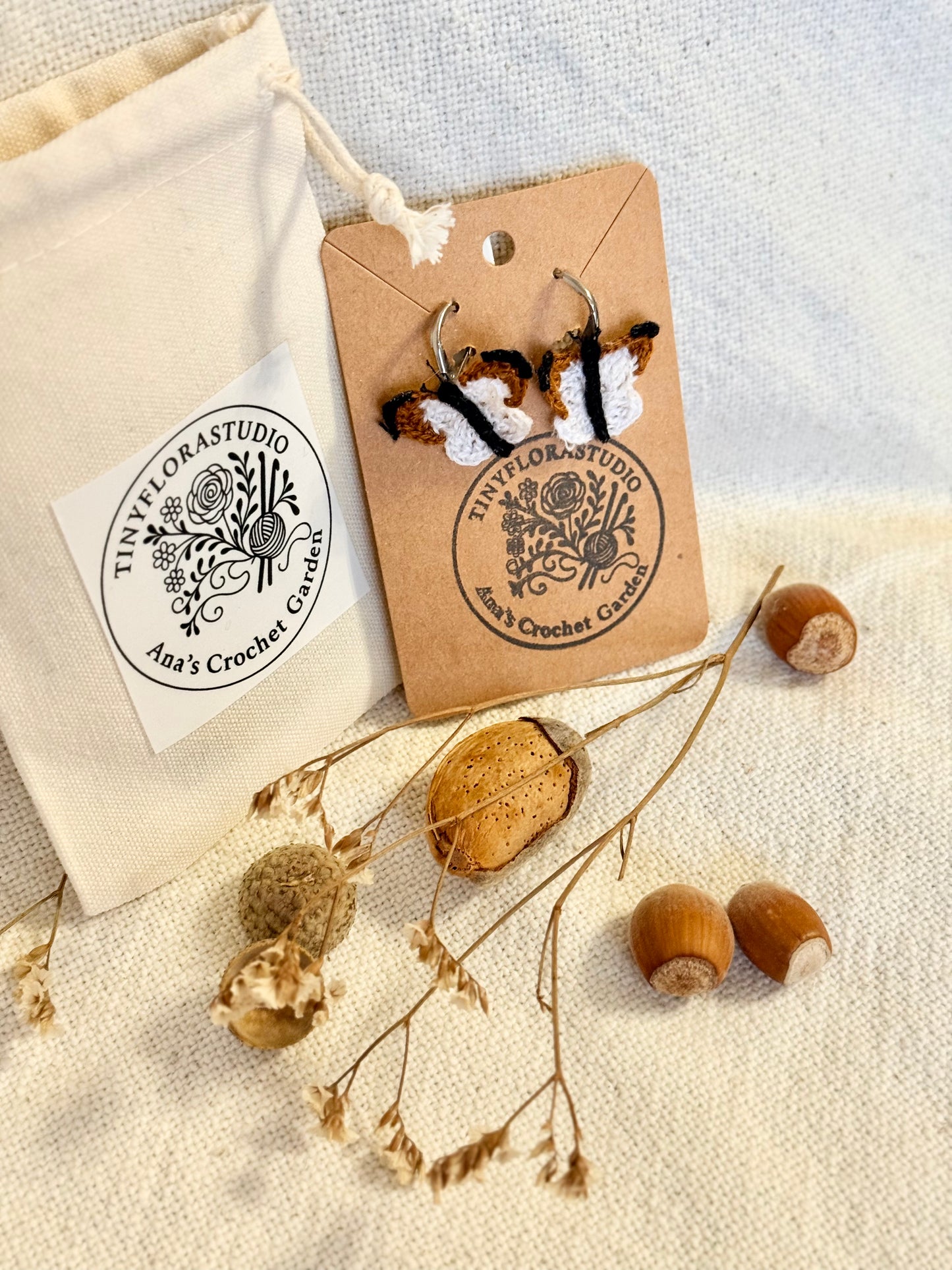 Micro Crochet Butterfly earrings