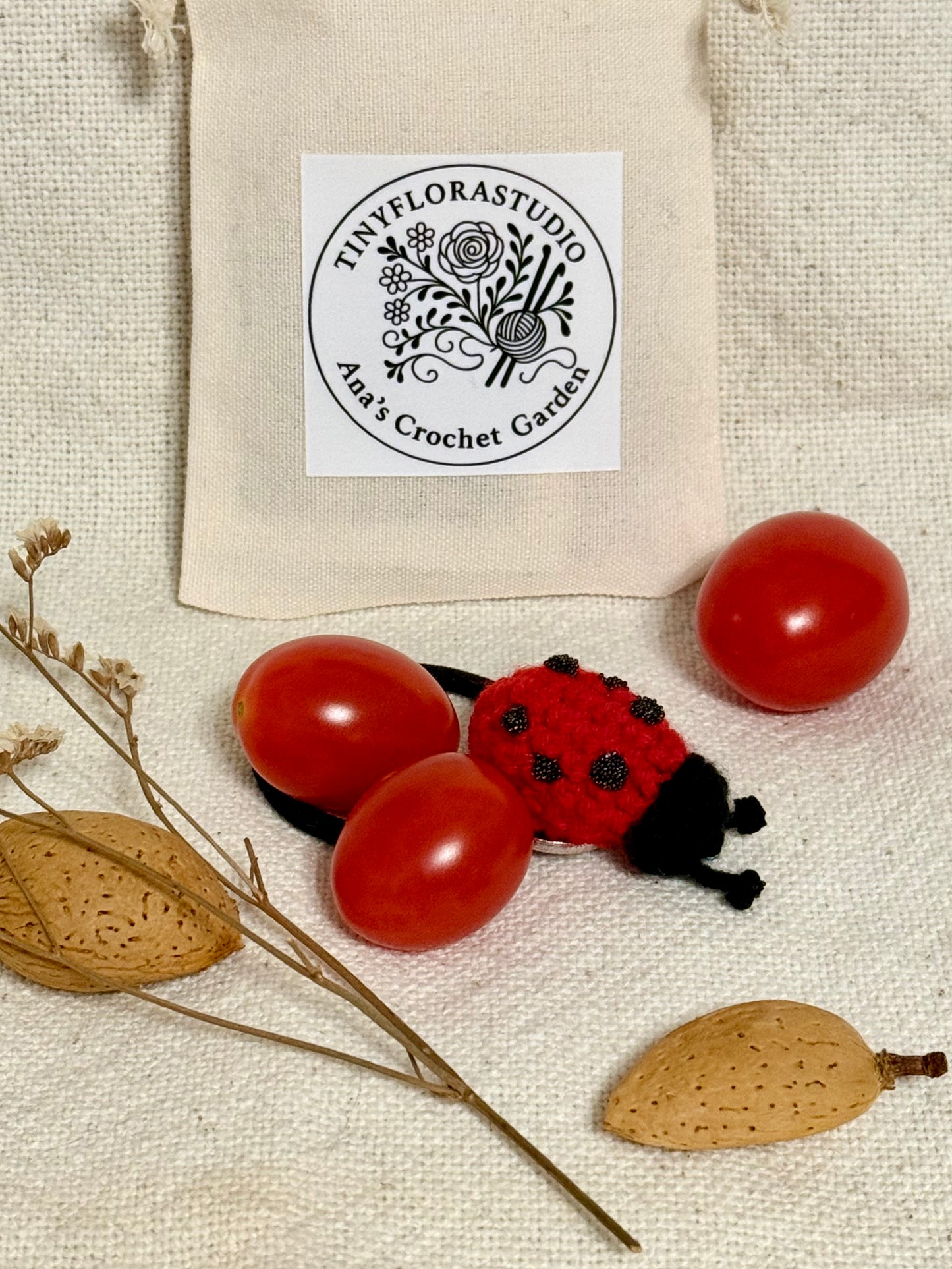 Crochet Ladybug Hair Tie