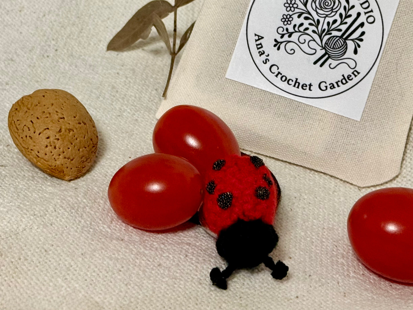 Crochet Ladybug Hair Tie