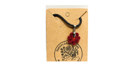 Micro Crochet Zinnia Necklace