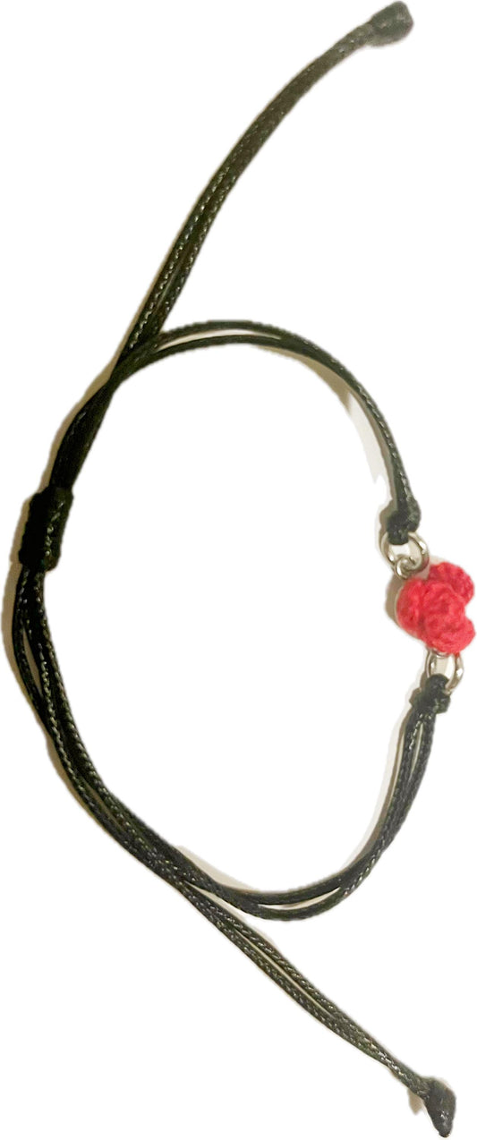 Rosebud Micro Crochet Bracelet