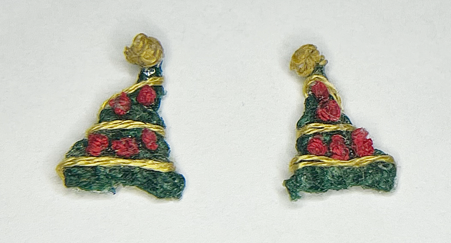 Christmas Tree Micro Crochet Stud Earrings