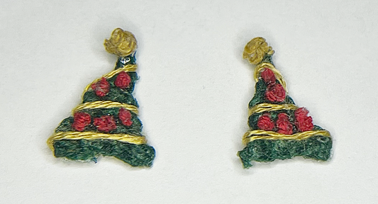 Christmas Tree Micro Crochet Stud Earrings