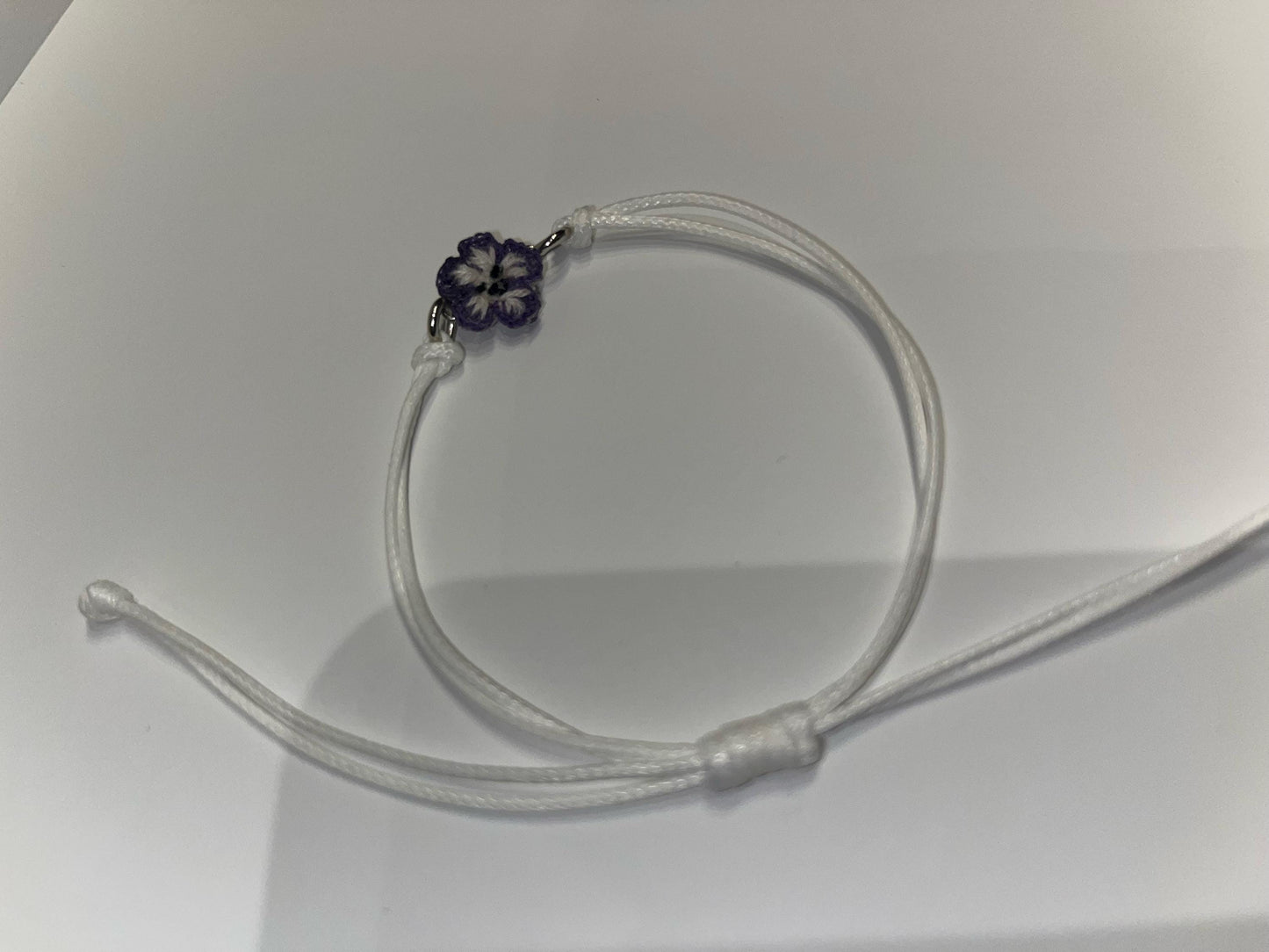 Micro crochet Nemophila Bracelet