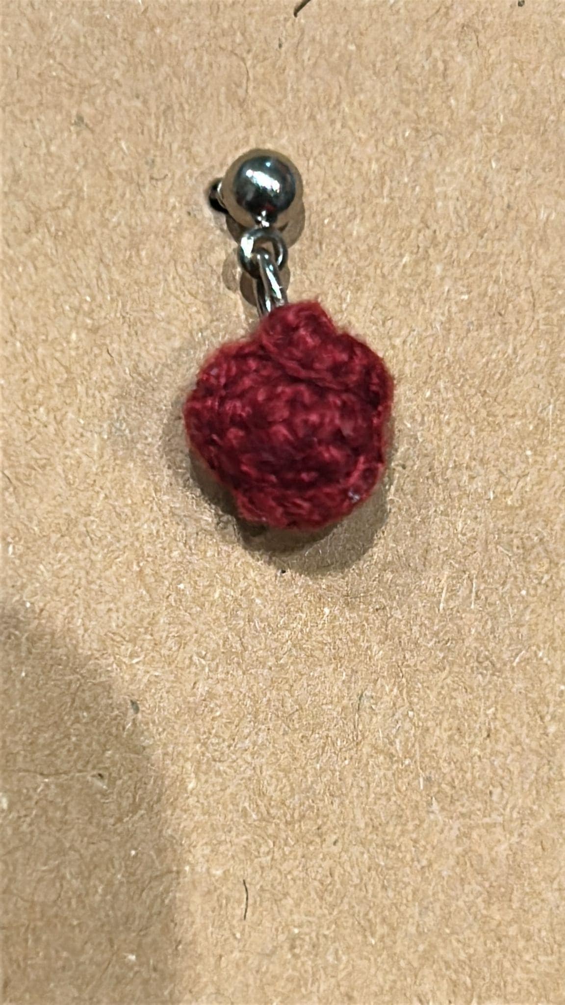 Micro Crochet Rosebud Earrings