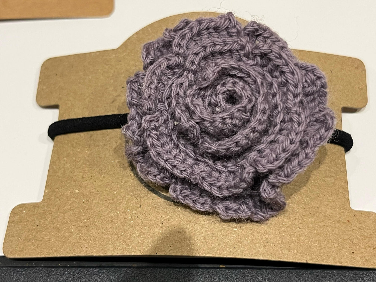 Micro Crochet Rose Hair Tie
